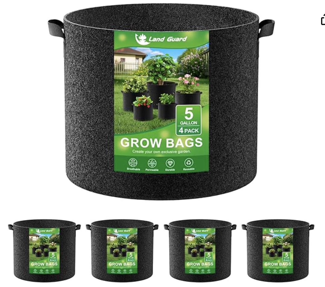 4-Pack Fabric Grow Bags 5 Gallon thumbnail